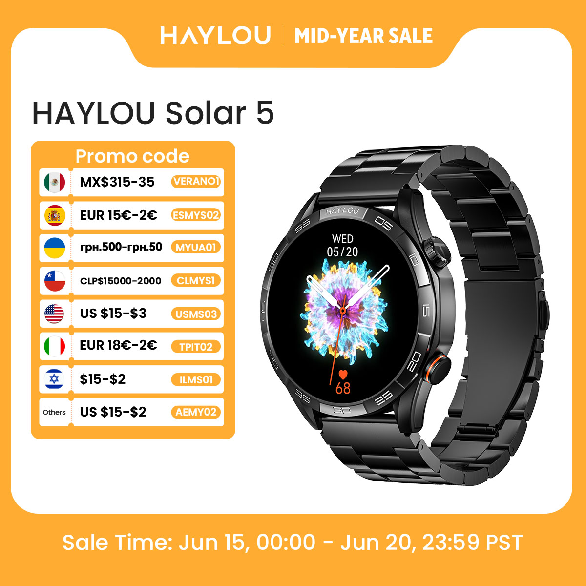 Gps Running Watch - HAYLOU Solar 5 Voice Calling Smartwatch