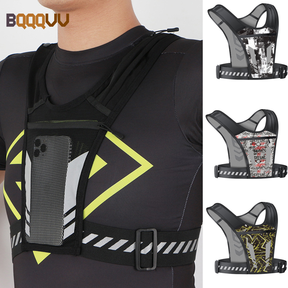 Running Jogging Gear - Reflective Running Vest with Phone Holder