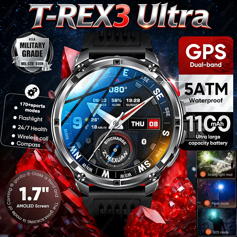 Gps Running Watch - 2026 New T-Rex3 Pro 1100mAh Battery