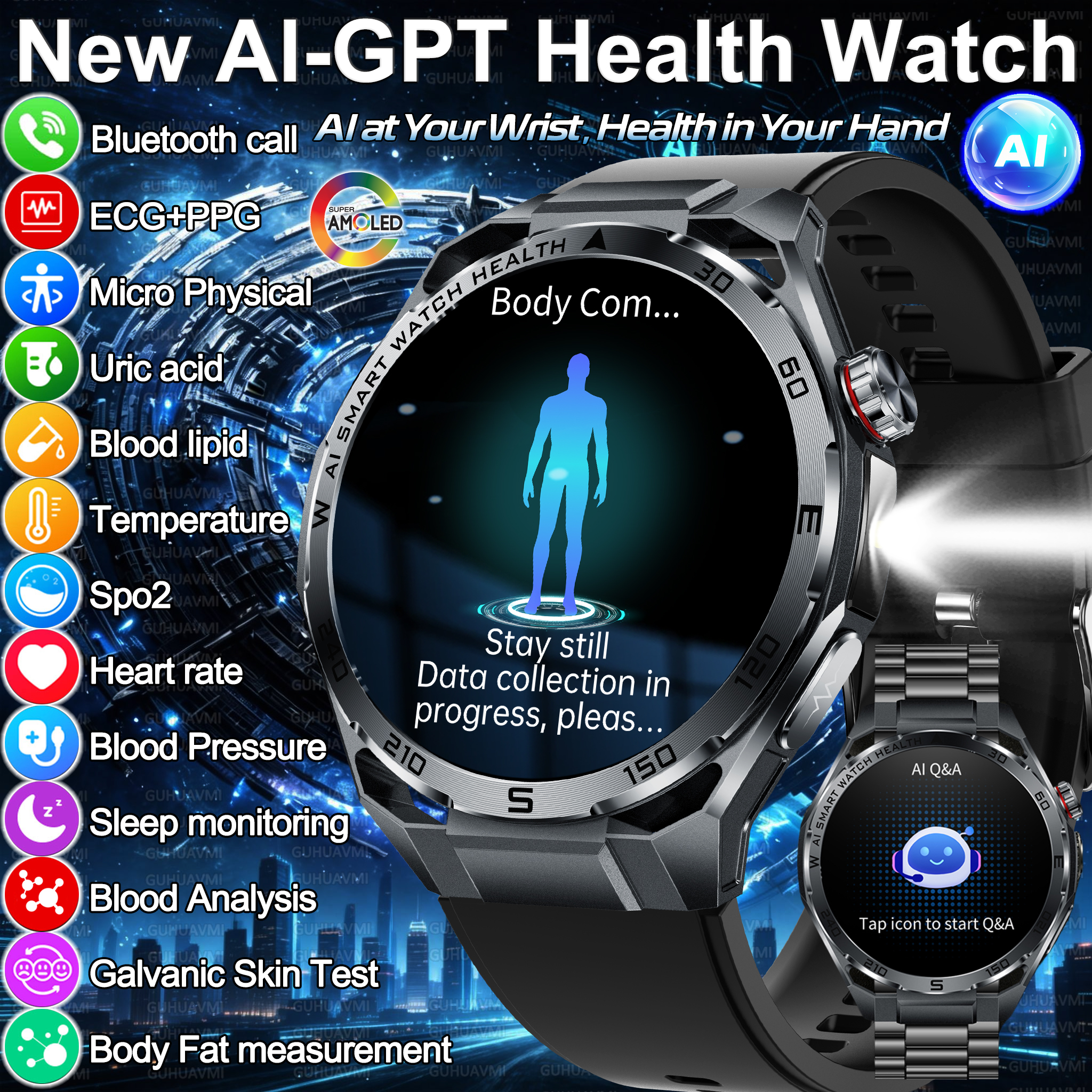 2026 New Body Fat AI Analysis  - Gps Running Watch avis et prix