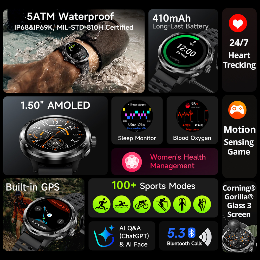 Ulefone Armor Watch Pro Smartw - Gps Running Watch avis et prix