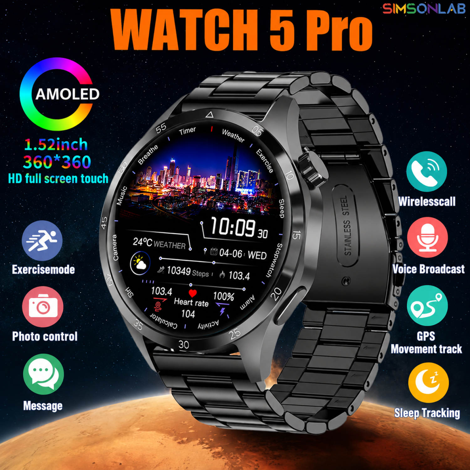 2026 Watch 5 Pro GPS Track Com - Gps Running Watch avis et prix