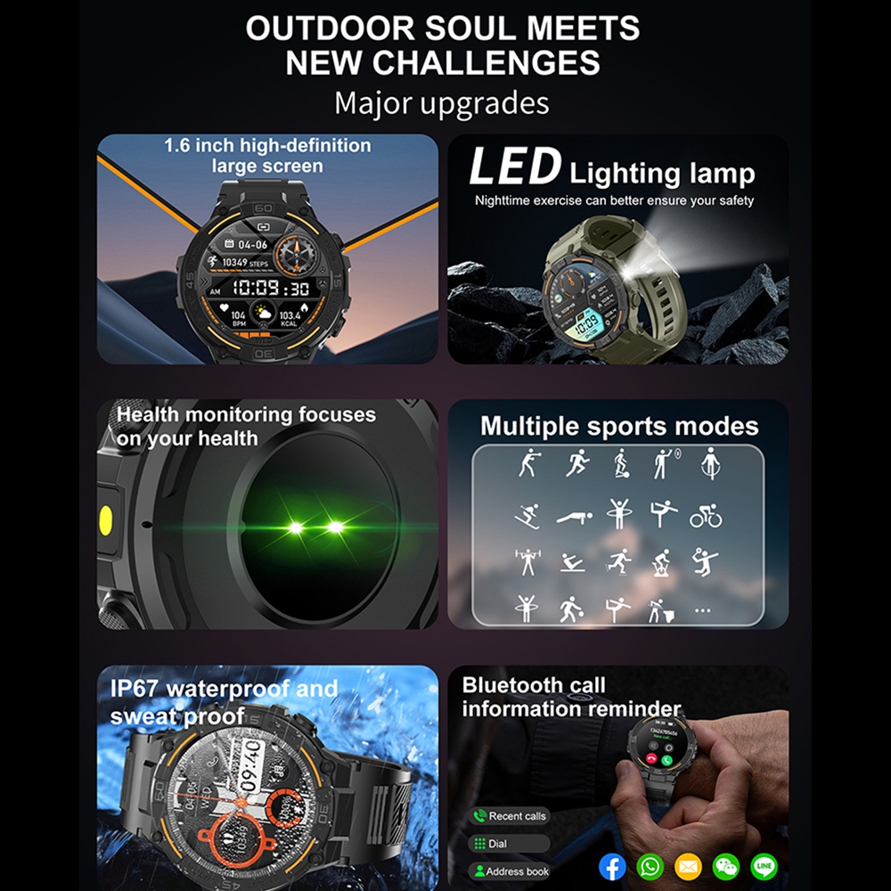 Outdoor Military Rugged Smartw - Gps Running Watch avis et prix