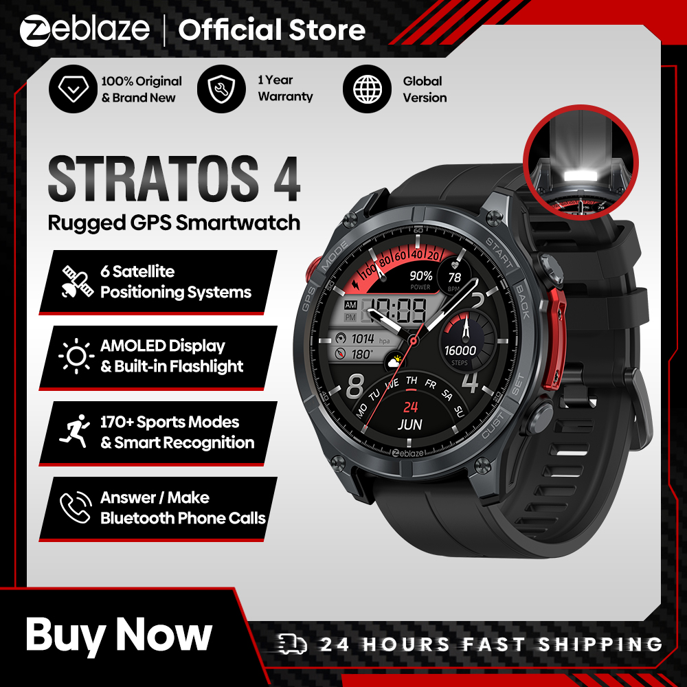 NEW Zeblaze Stratos 4 GPS Smar - Gps Running Watch avis et prix
