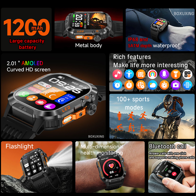 2026 New 1200 mAh Battery Mili - Gps Running Watch avis et prix
